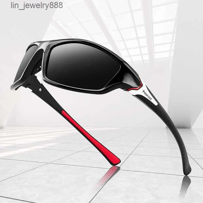 Fuqian Nouveaux lunettes de soleil polarisées pour hommes et femmes Fashion Plastique Lunets de soleil extérieurs Shades Black Goggle UV400