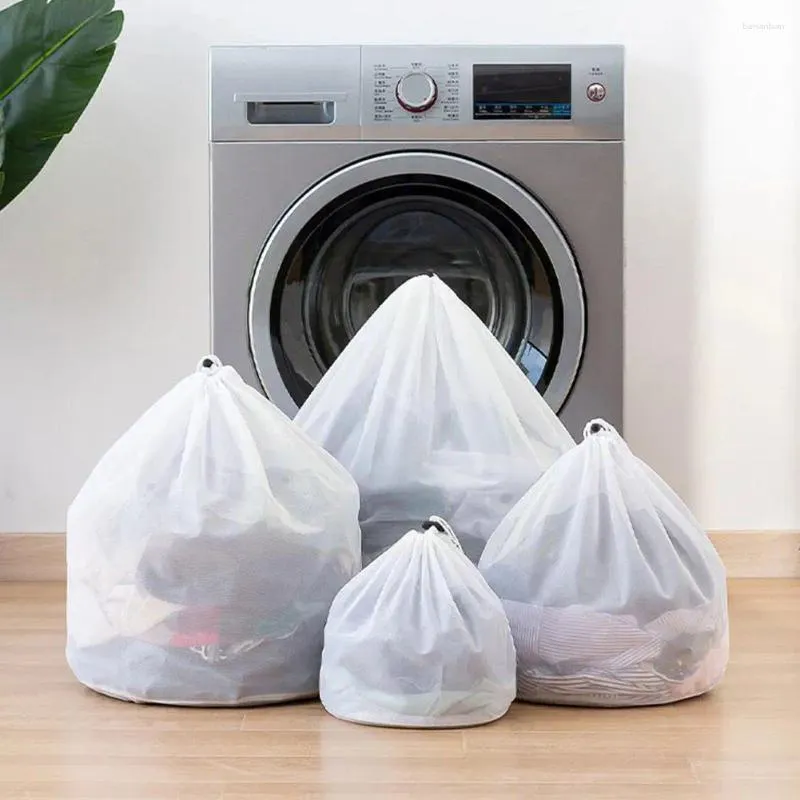 Sacs à linge lavage de l'organisateur à crampons sous-vêtements Dirty Net Sac Capacité Panier de sac grande machine J8V1