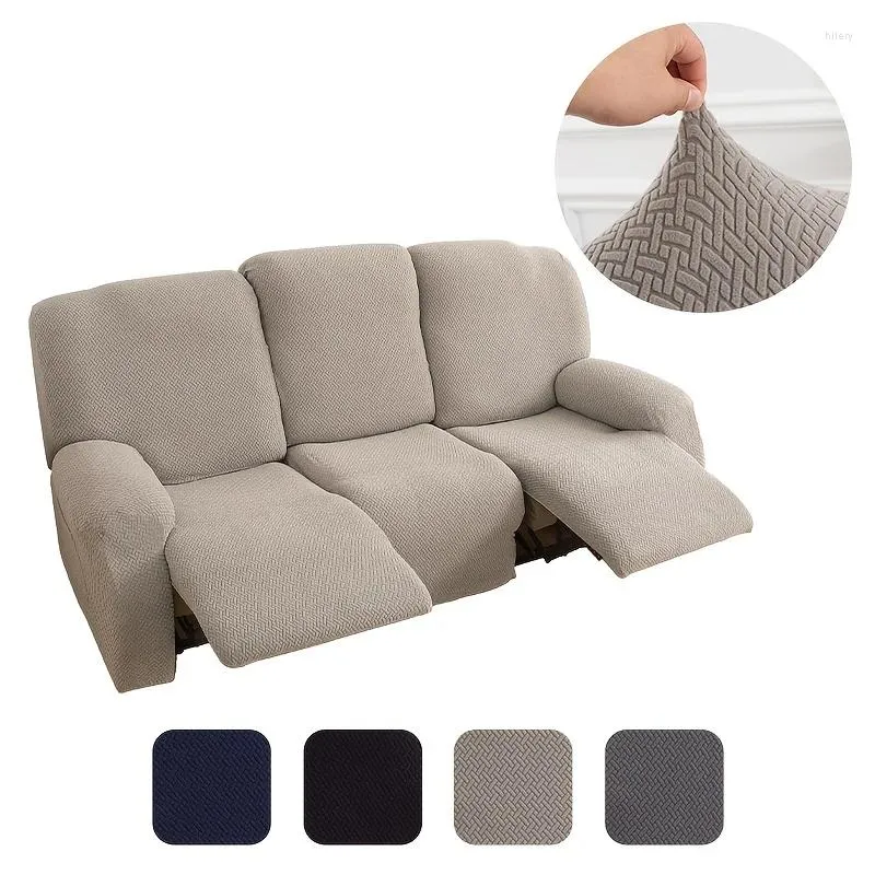 Chair Covers 8pcs/set Recliner Loveseat Stretch Sofa Slipcover Cover Furniture Protector Couch Soft With Elastic Bottom Spandex Jacquar