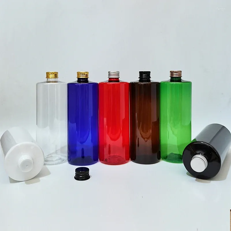 Garrafas de armazenamento 12pcs preto marrom transparente garrafa de plástico verde 500cc Banho de banho líquido Recipiente de sabão líquido Reabastecimento de cuidados pessoais