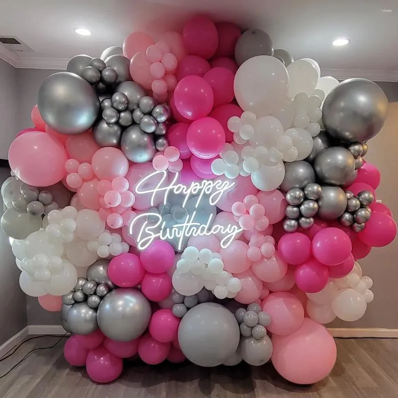 Party -Dekoration 254 PCs 5 10 12 18 Zoll Latex Ballon Bogen Kit Mehrere Farben Luftballons, die zum Geburtstag von Hochzeiten verwendet wurden