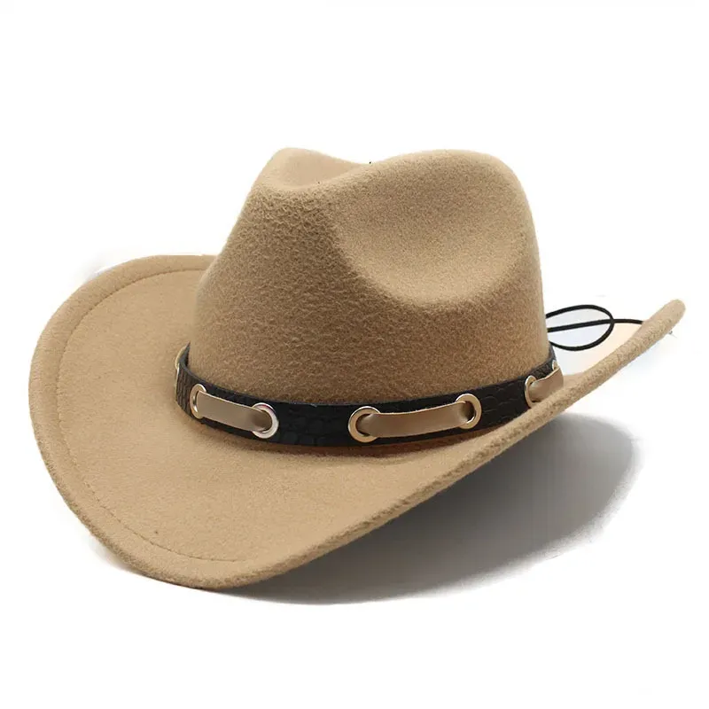 Nowy kowbojski kapelusz męski solidny kolor jesienny i zimowy retro denim dżinsowy kapelusz jazzowy