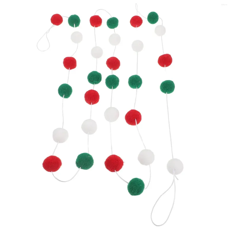 Украшение вечеринки Рождественская шерстяная шерстяная струна красное зеленое белое дерево вокруг торговых торговых центров