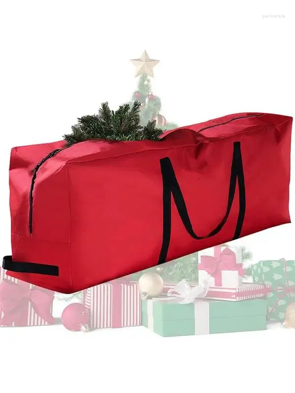 Sac de rangement Sac ornement de vacances pour arbre artificiel de Noël portant avec des poignées renforcées à la maison Holida