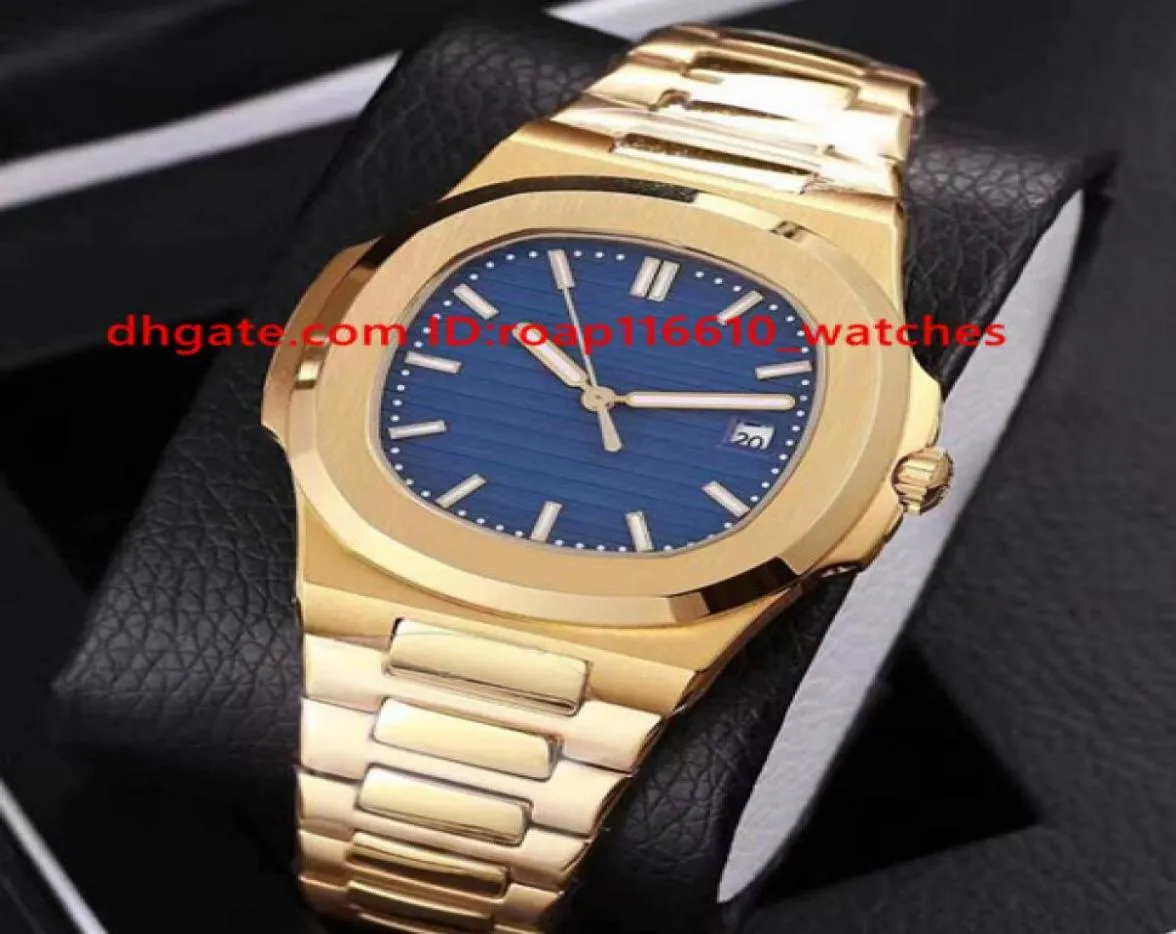 6 couleurs Luxury 57111A010 SPORT MEN MEN BRANDE AUTO AUTO MONTRE 18K Gold Case 40 mm Blue Dial Band en acier inoxydable Watch5904472