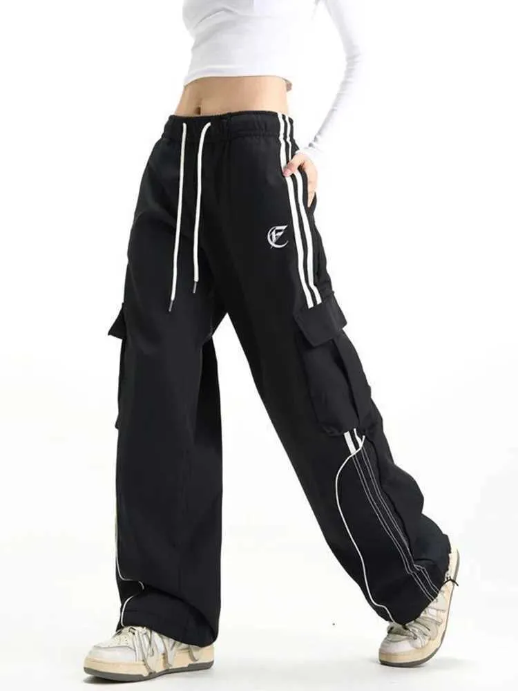 Damesbroeken Capris JMPRS AMERIKAANSE RETRO Y2K LADGO -PAND VROUWEN HARAJUKU OVERZEGEN OVERZEGEN HIP HOP Rechte broek BF Autumn strtwear Casual vintage pant y240509