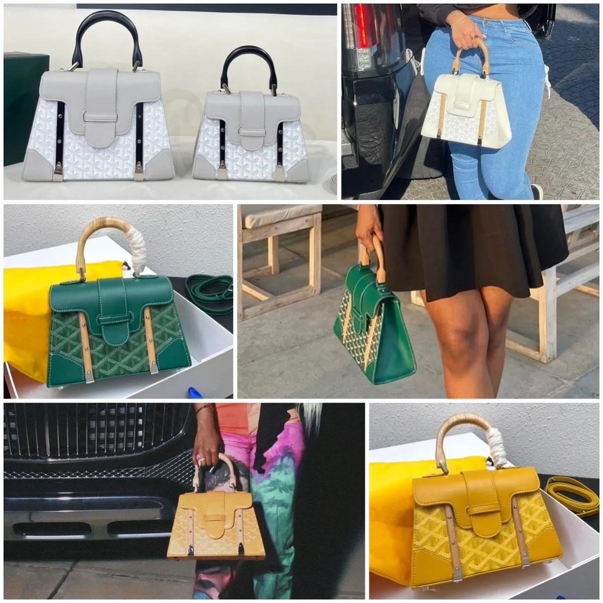 Сумки с верхней ручкой Goy Alwerg Sack Saigon Bags Designer Bags Tote Bag Luxury Women Dimbings Иноновшие кожа
