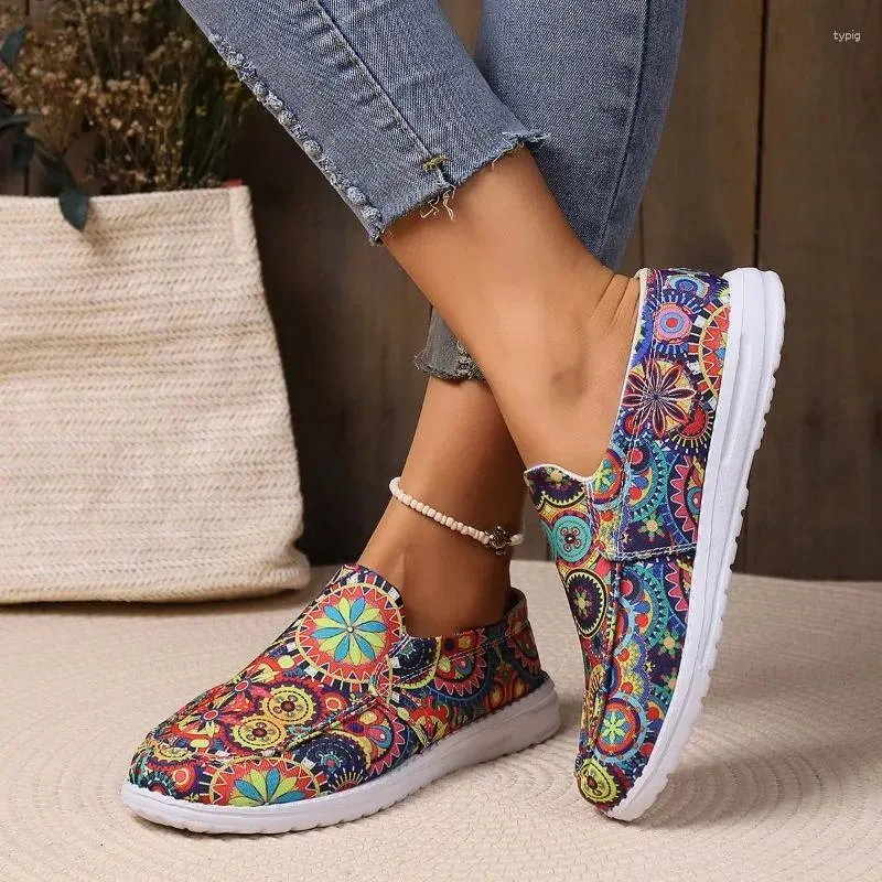 Casual Shoes Summer Women's Sports Colorful Canvas Fashion Vulcanized Flat Ladies Loafers Women Platform Zapatos
