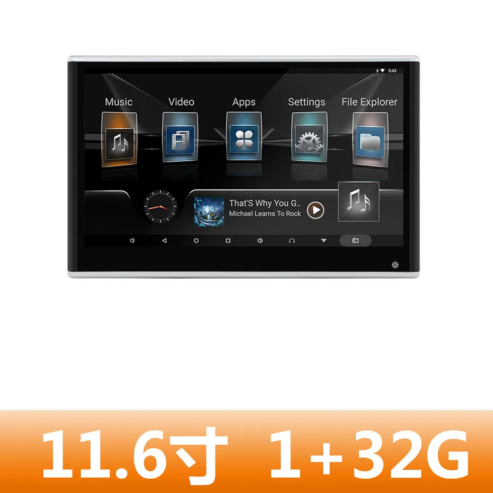 11.6インチの車Android外部ヘッドレストモニターWireless Projection Screen Rear Entertainment TV withHDMI入力
