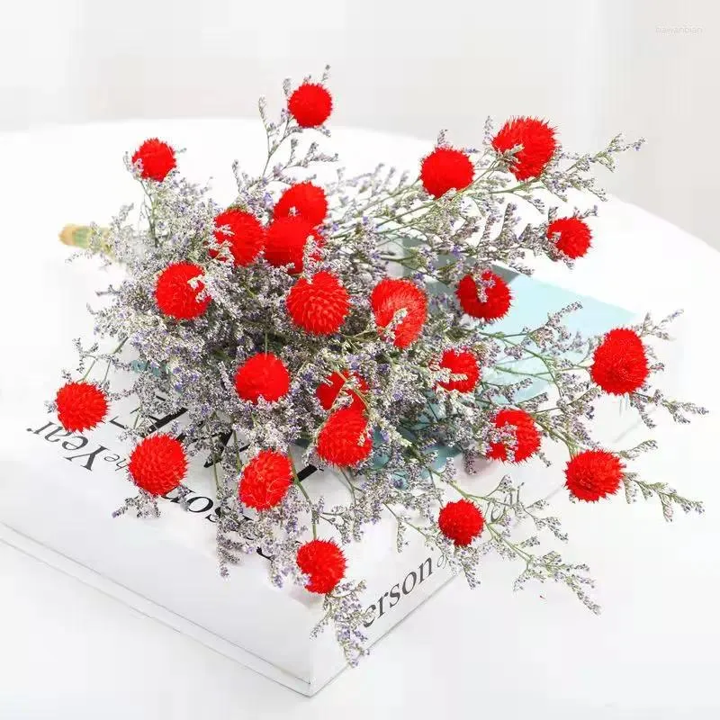 Kwiaty dekoracyjne naturalny suszony kwiat truskawkowy owoce DIY Immortal Christmas Home Wedding Weseel Fresh Style Dekoracja 15pcs