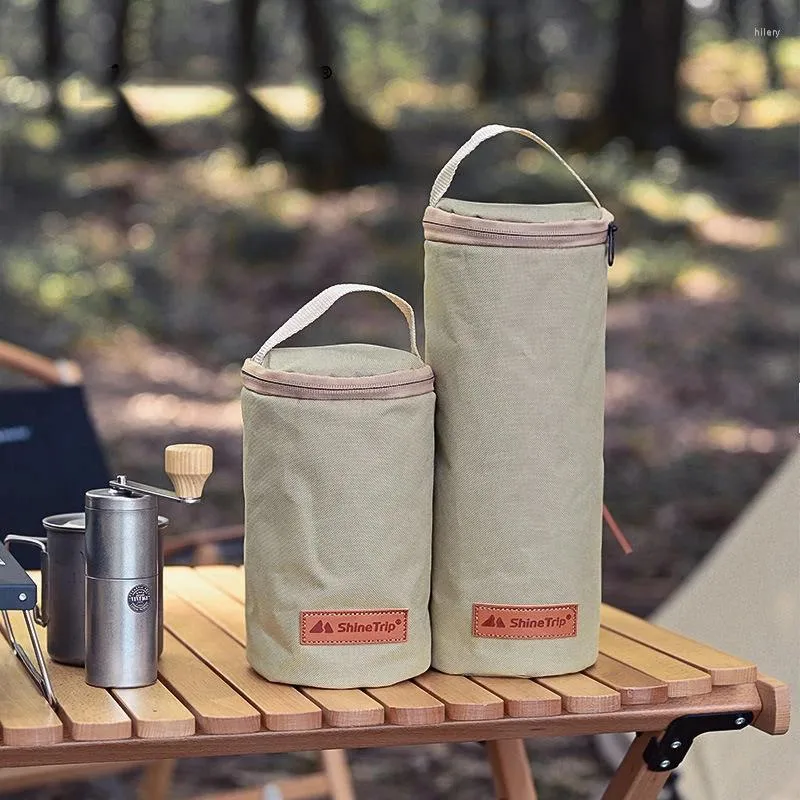 Bolsas de almacenamiento Bolsa de tanque de aire para acampar al aire libre Tanques planos portátiles Paquete de estufas de funda protectora anticolisión