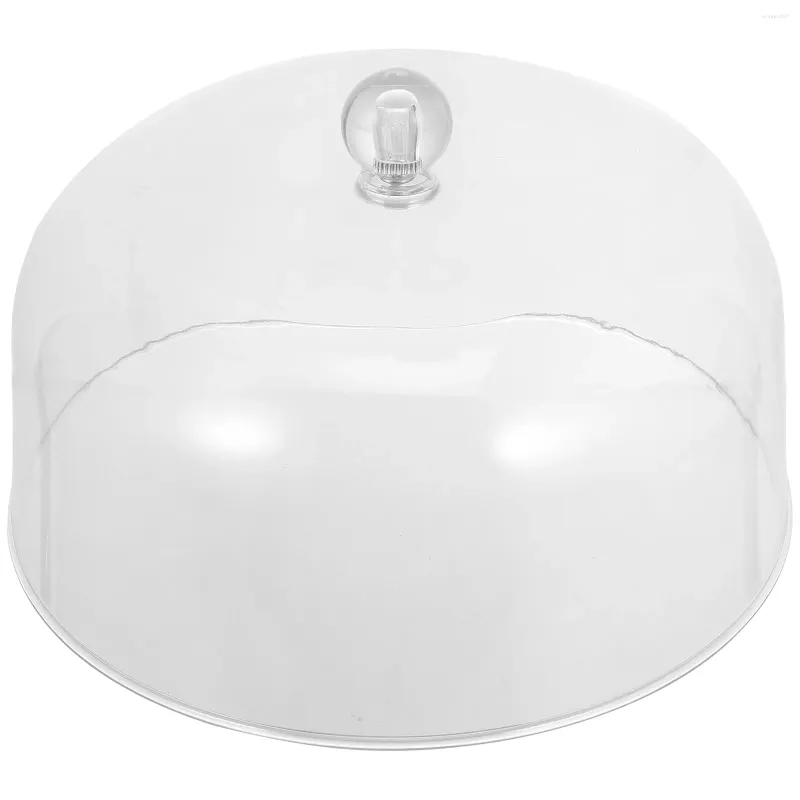 Ensembles de vaisselle de protection Couvre-poussière Plaques transparentes acryliques Cloche Dome Plastic Practical Gâteau