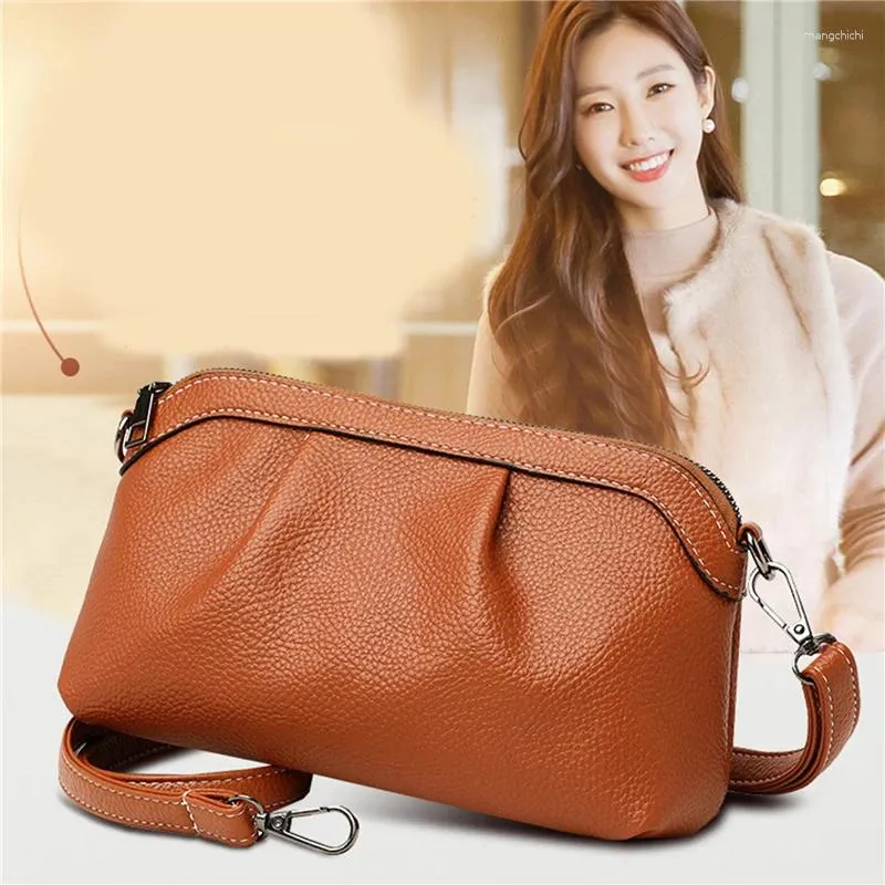 Hobo Women Messenger Bag PU Leather High Quality Small Hobos Bags Daily Casual Lady Shoulder Ruched Design Crossbody