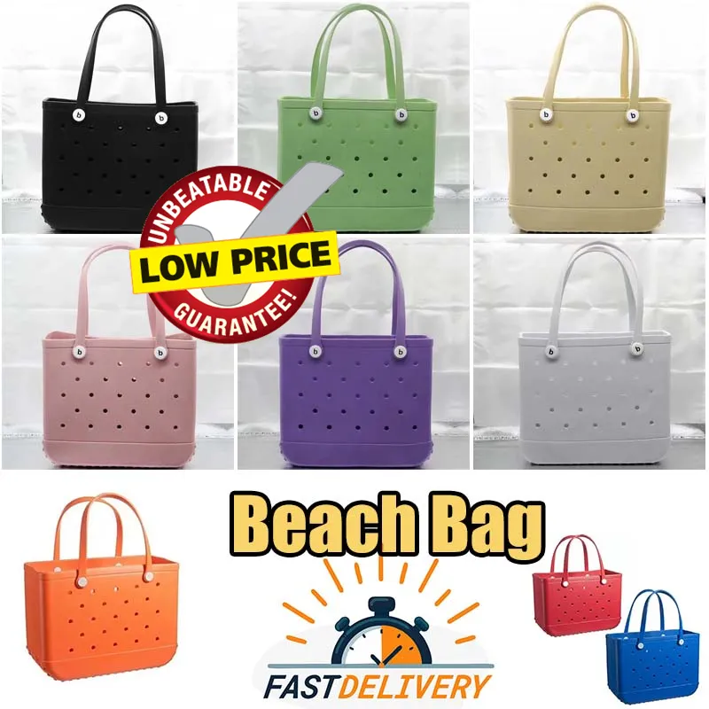 Sacchetti di spiaggia di grande capacità Bogg da donna uomo spalla ascella spalla tote in plastica in plastica borsetta borsetta Pochette Hobo borse per la spesa per camminano per il fine settimana di sequenza per bambini rosa nuoto