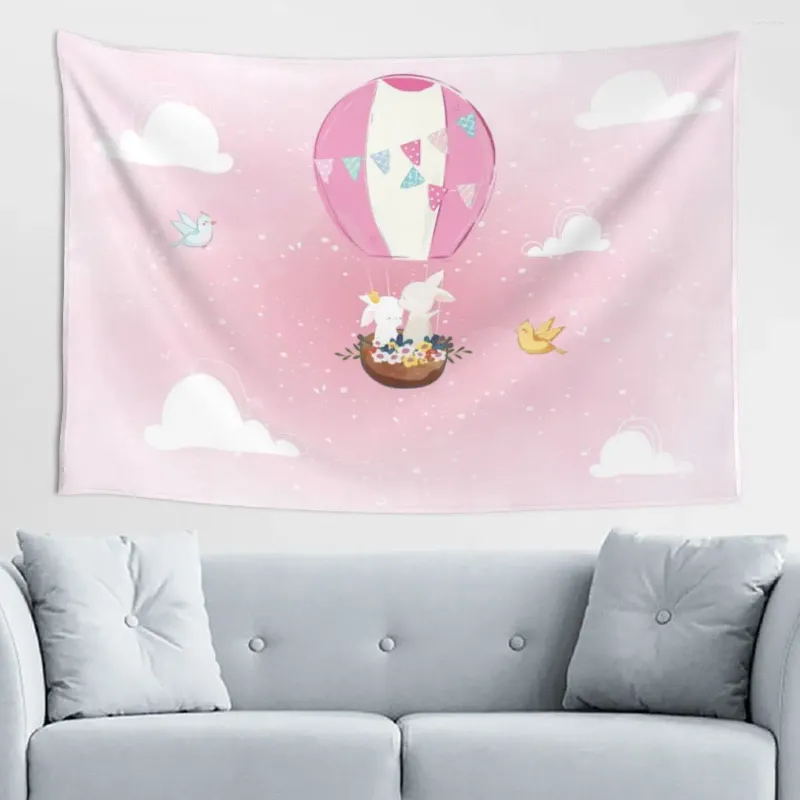 Tapestries Air Balloon Backdrop Portable Live Broadcast Background Wall Cloth Skin-Friendly Decor Tapestry Hanging