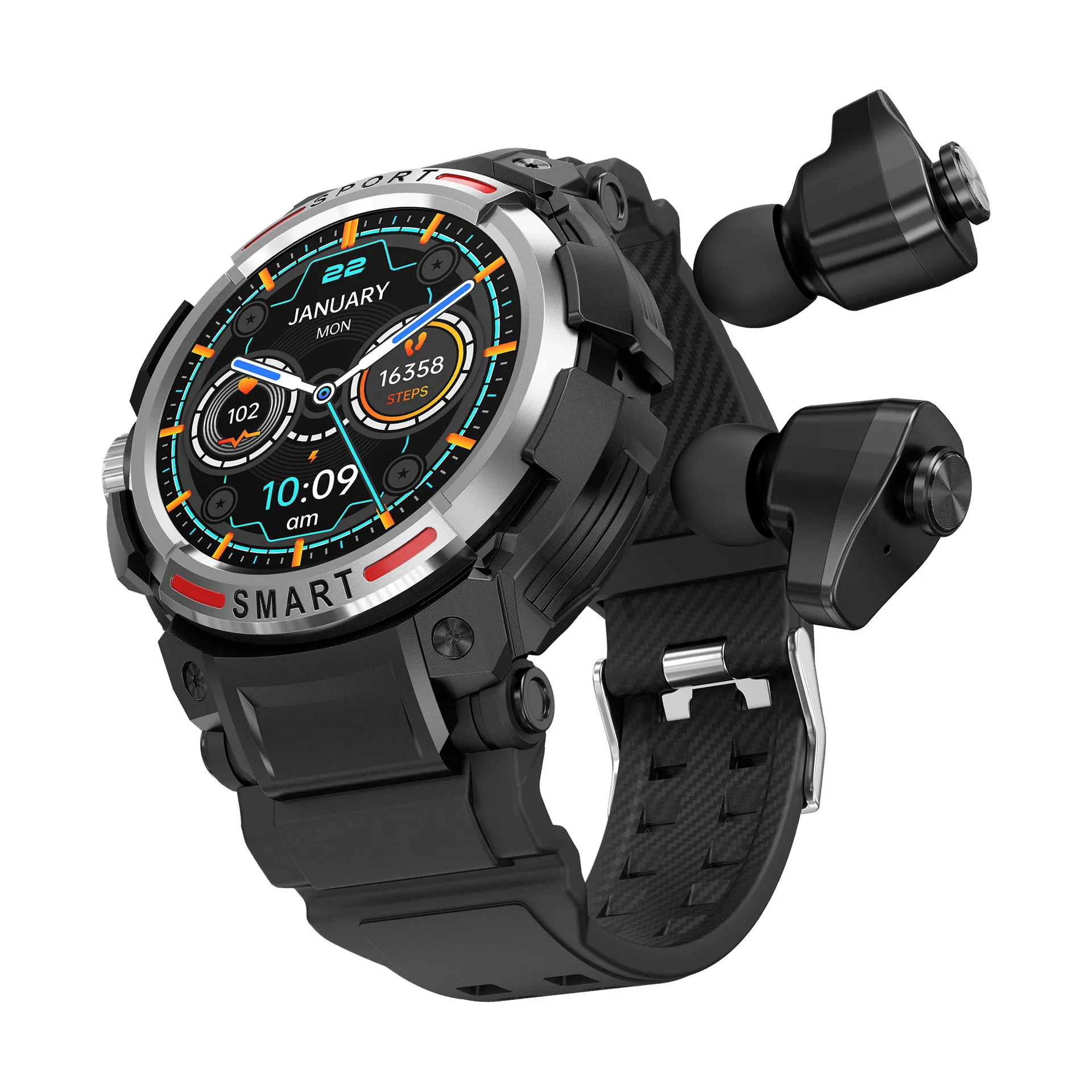 New Three Proofing Outdoor Smart Watch Bluetooth Headset Two In One Call NFC Alipay Heart Rate From 83 29 DHgate