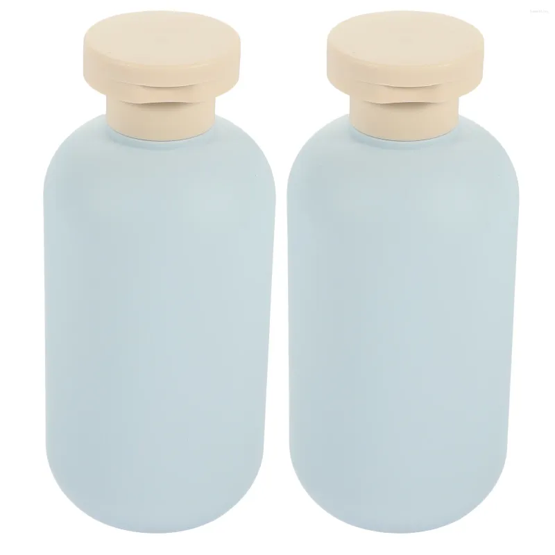 Liquid Soap Dispenser 2 Pcs Shampoo Bottles Lids Small Travel Containers Cover For Toiletries Plastic