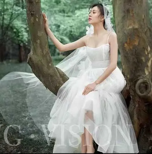 Hair Jewelry Bridal Wedding Veil with 3D Flowers 1.5 Meters One Layer White_voghion.com