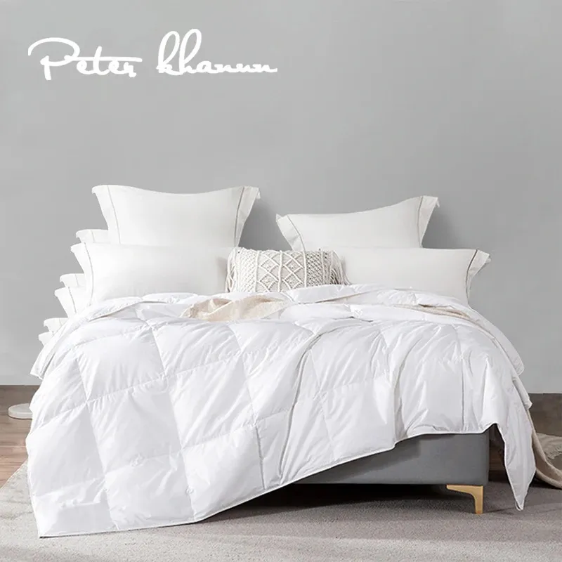 Peter Khanun 100% ganso Down Duvet Lightweight Consolador Verão Cobertor Hipoalergênico Antimita 022 240506