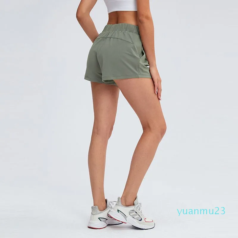 2024 LL LELEMONS WOMENS YOGA SHONTS FEMININE CARICO OUTFIT CINCHABLE DROWCORD RONING SHORT PANTS LADIES SPORTSWEAR SOLID COLOR GIRLS ERCUSIS2310