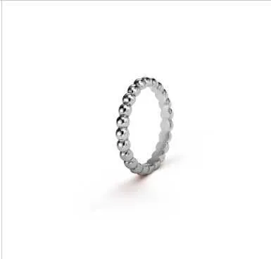 Unique ring vanlycle for men and silver circle bead suitable womens wear simple versatile small round with common vanly