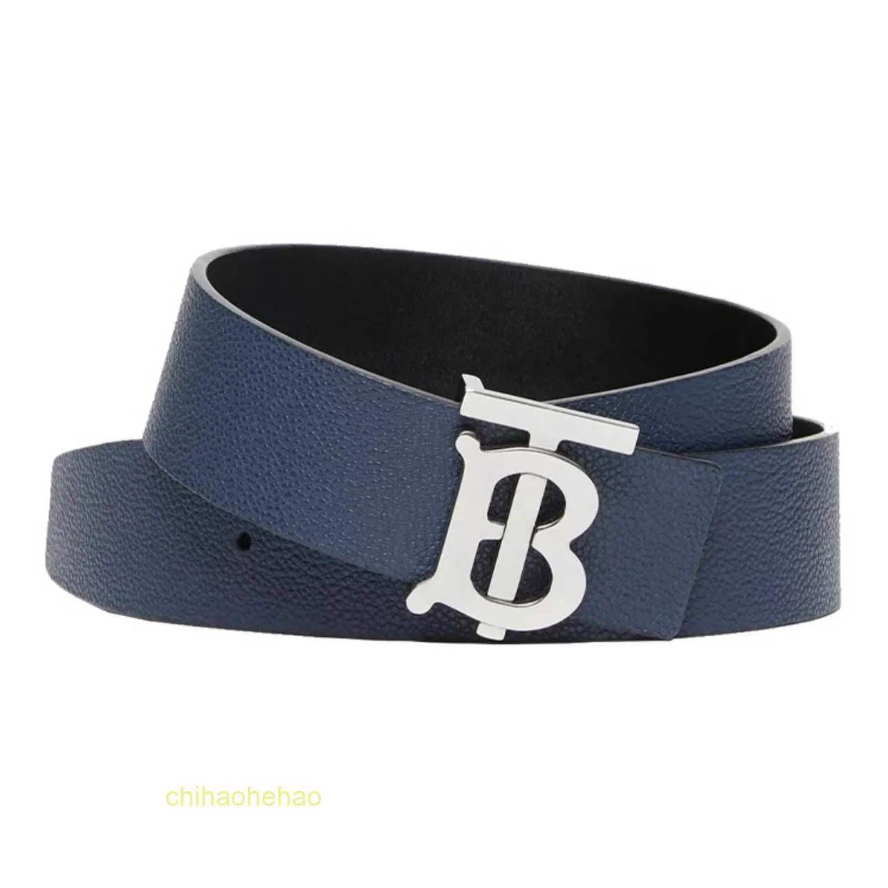 Designer Barbaroy Belt Fildle Fuckle Genuine Leather Belt Mens e Cinturão das Mulheres Belra Azul Preto Black de Doubla Lado de Prata Cinturão Fuzel