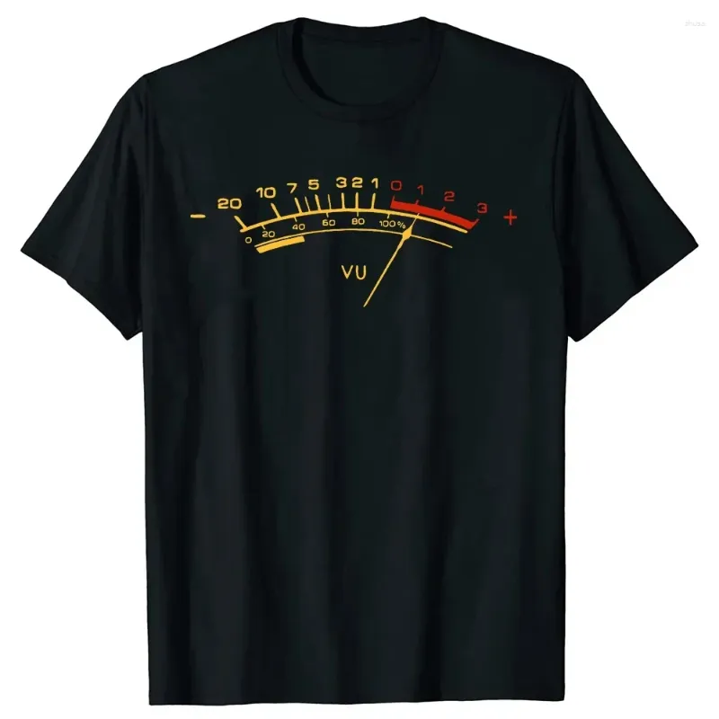 Herren-T-Shirts Vu Messgeräusche Ingenieur DJ Analog Audio Liebhaber Design T-Shirt Camisas Men T-Shirts für Geek Shirt Sommer Baumwolle