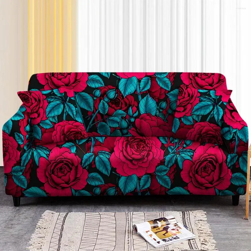 Coperchio di sedia Cover di divano per soggiorno grande fiore elastico divano a bandiera sezionale 1/2/3/4 Pesce goccia