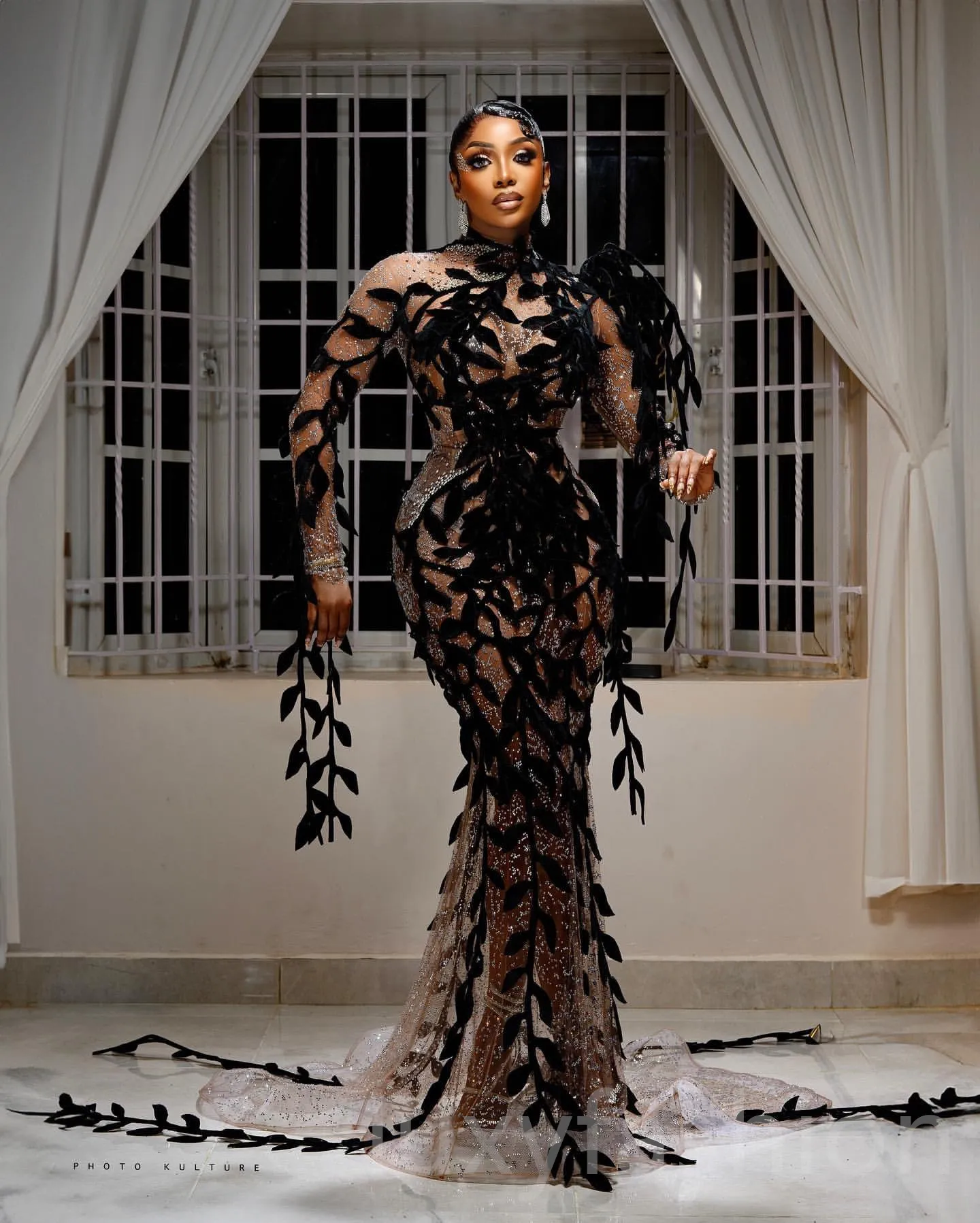 Mermaid Prom Dress with Beaded Lace and Sequined Fabric, High Neck, Long  Sleeve, Lace-up Back, Sweep Train, Built-in Bra, Empire Waist LF025 from  Dhgate Prom Dresses - price 365.83