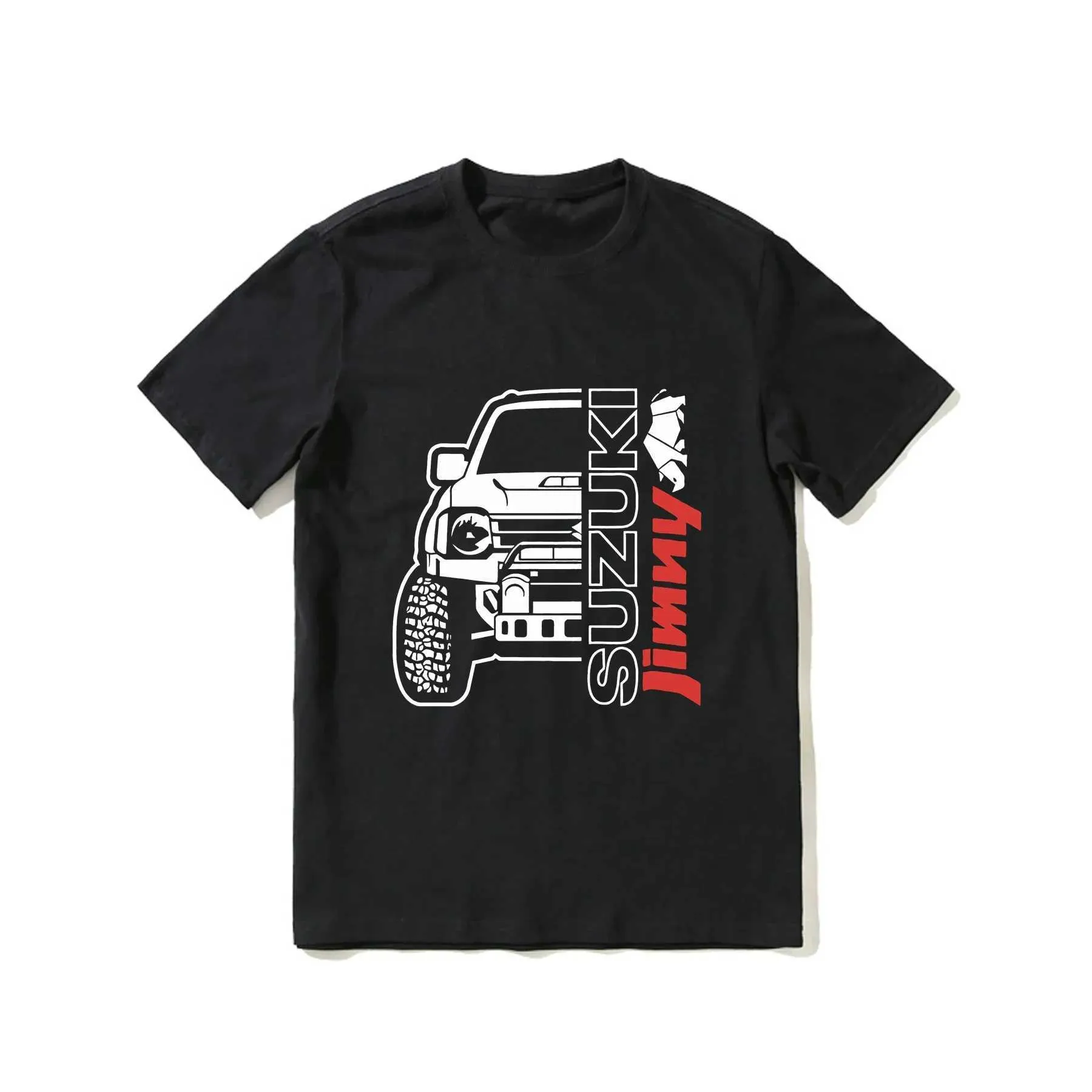 T-shirts masculins 2023 Vente chaude d'été 100% coton ventilateur de voitures japonaises Jimny T-shirt Black Men Short Slves Cool T Hip Hop Strtwear T-shirt T240510