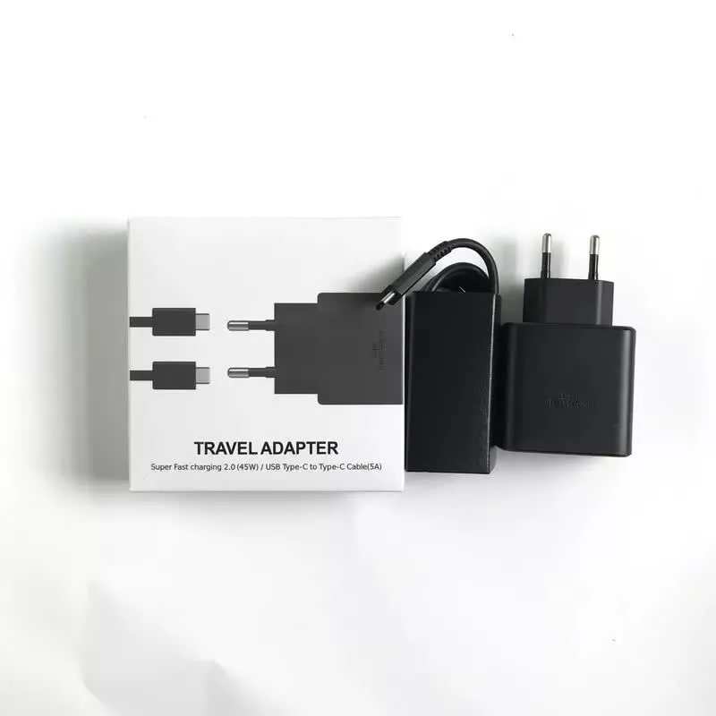 Chargeur Super Fast 45W avec charge de mur de câble de type C de type C pour Samsung Galaxy S23 / S22 Ultra by Retail Package