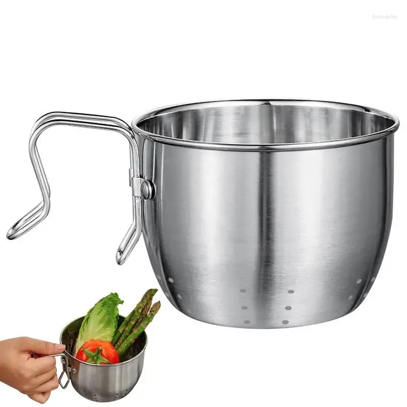 Hooks Kitchen Sink Strainer Roestvrij staalfilter met handvat Food Waste Refovers Catcher Garbage Multifunctioneel