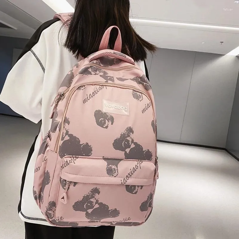 Ryggsäck est unisex rosa stor kawaii skolväska för tonåring flickor elev bok bagpack kvinnor resväskor mochila bolsa