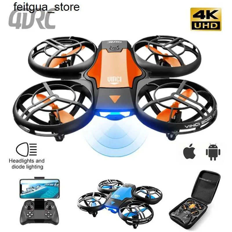 Drones 4DRC V8 Mini Drone 4K Professional HD Wide Angle Camera 1080P WiFi FPV Drone Height Maintaining Foldable Gesture Control Four Helicopter Toys S24513