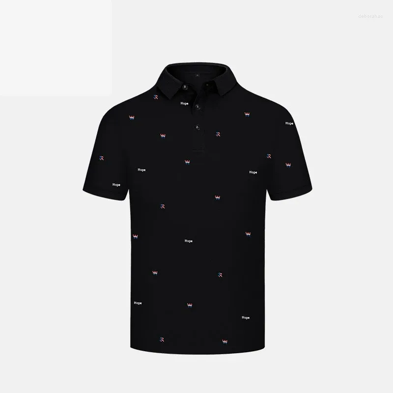 Men's Polos Polo Shirt Lapel Summer Embroidery High-end Business Casual Short Sleeve