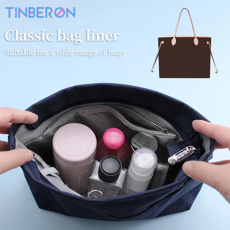 Tinberon Oxford Tissu Cosmetic Make Up Sac Femme Tote Tote Hands Insert Organizer des sacs de voyage de grande capacité Ligne de sac Organisateur 240510