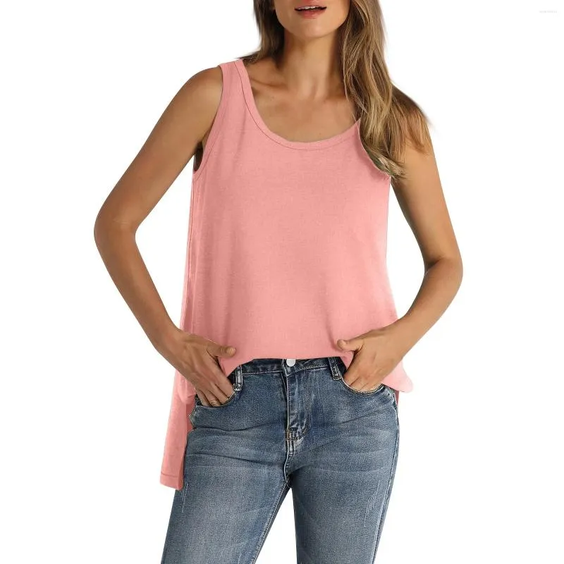 Frauen Tanks Frau Girl Tanktop Solid Color Casual Tops für Frau Lose fit ärmellosen fließendem Sommer Home Camis