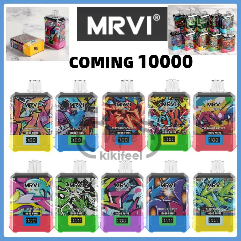 Vaper Desechable Vaper 20K VAPER 15000 VAPER 12K ORİJİNAL MRVI Gelecek Puff 10000 Tek Kullanımlık Vape 5%3%2%2 Akıllı Ekran Ekran 19ml Razz Bar MRVI ECIGERETTE