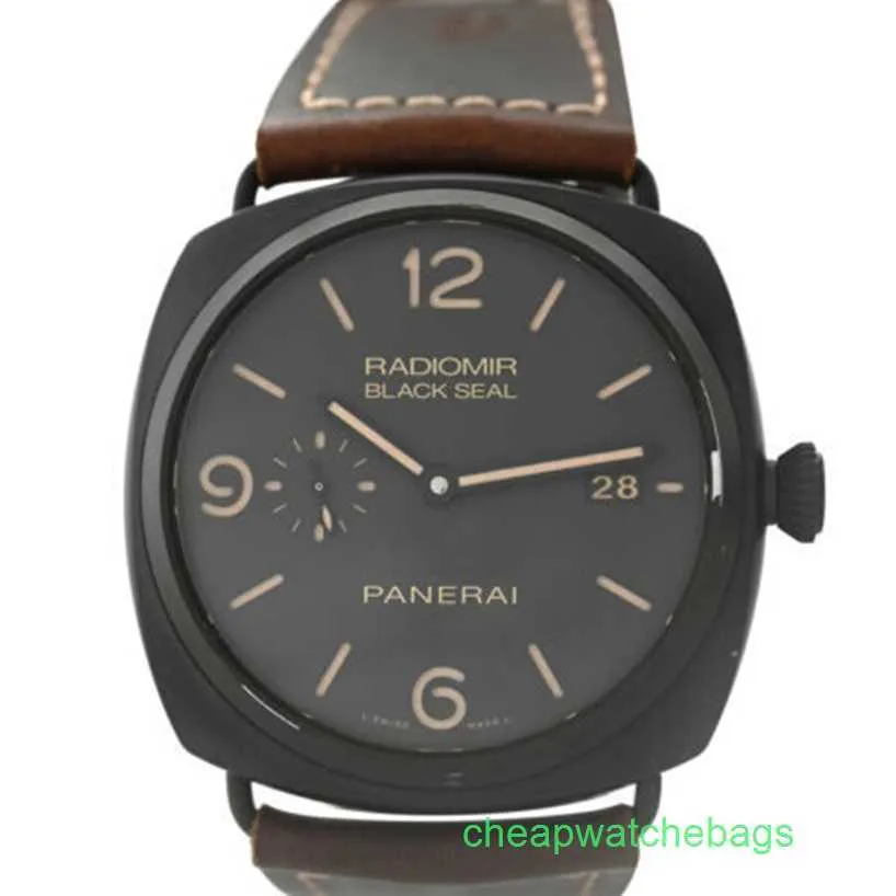 Montres de luxe Panerei Luminors Mechanical Automatic Watch Panerainss radiomir Black Seal PAM00505 Céramique enduit 45 mm Men # 039; s montre automatique DKP3