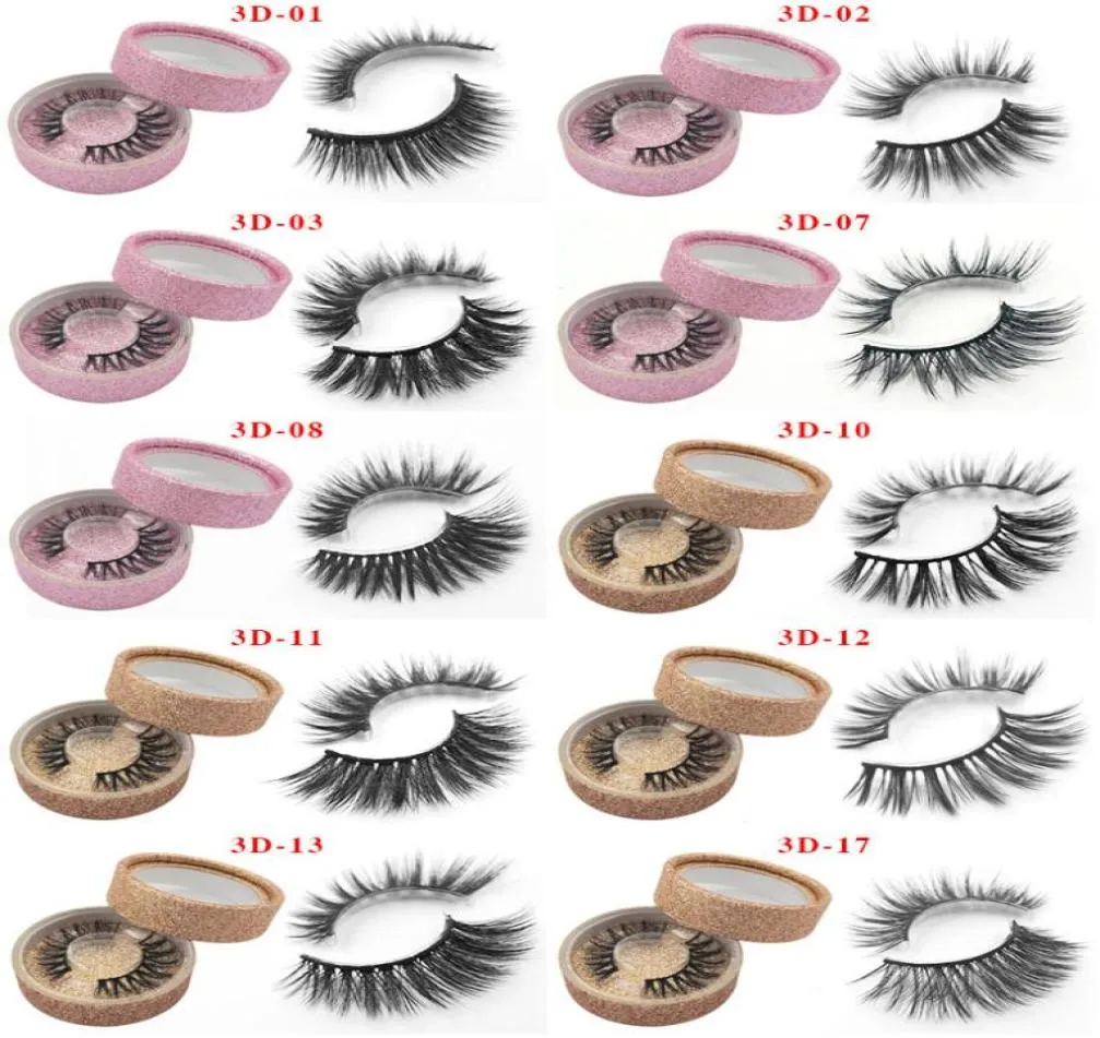 False Lashes 50 paires Coyes de vison dramatiques en vrac Naturel Long Strip Full Luxury Foels Make Up Beauty Long 3D Mink Lashes4162508