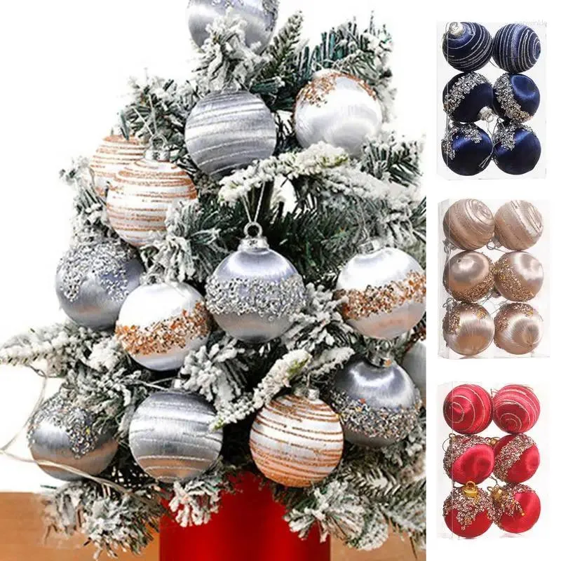 Dekoracja imprezy aksamitne ozdoby świąteczne kulki świąteczne wiszące piłki shattproof drzewo z metalowym sznurkiem