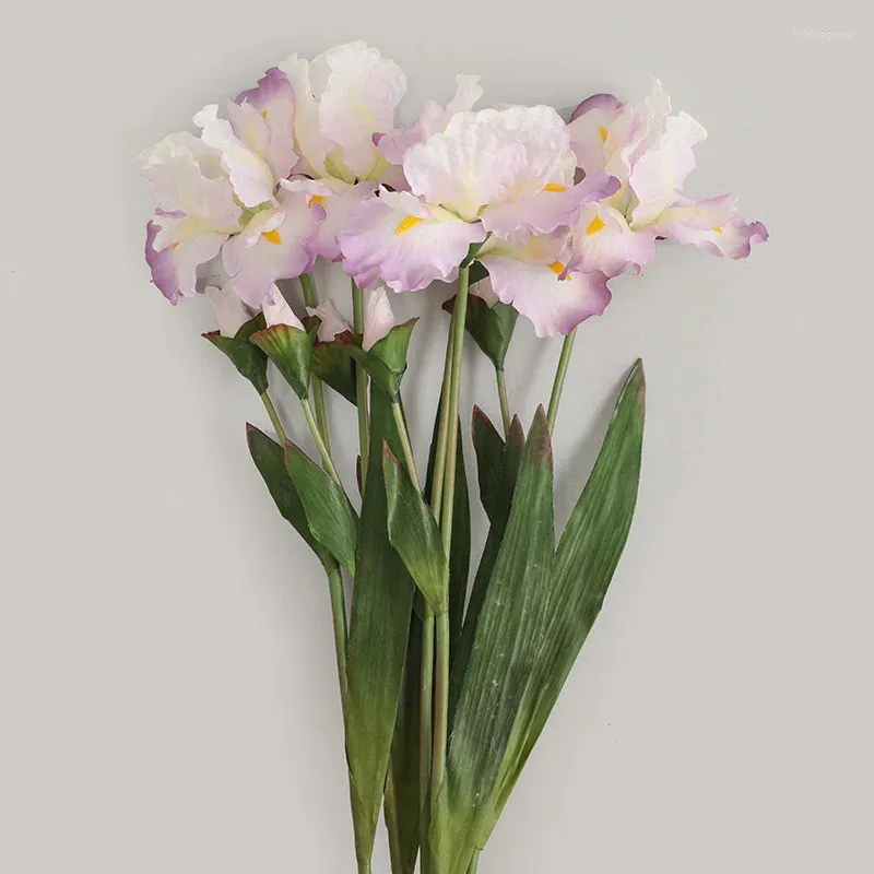 Decorative Flowers Iris Artificial For Home Decoration Wedding Supplies Bride Holding Fake Flower Simulation Bonsai