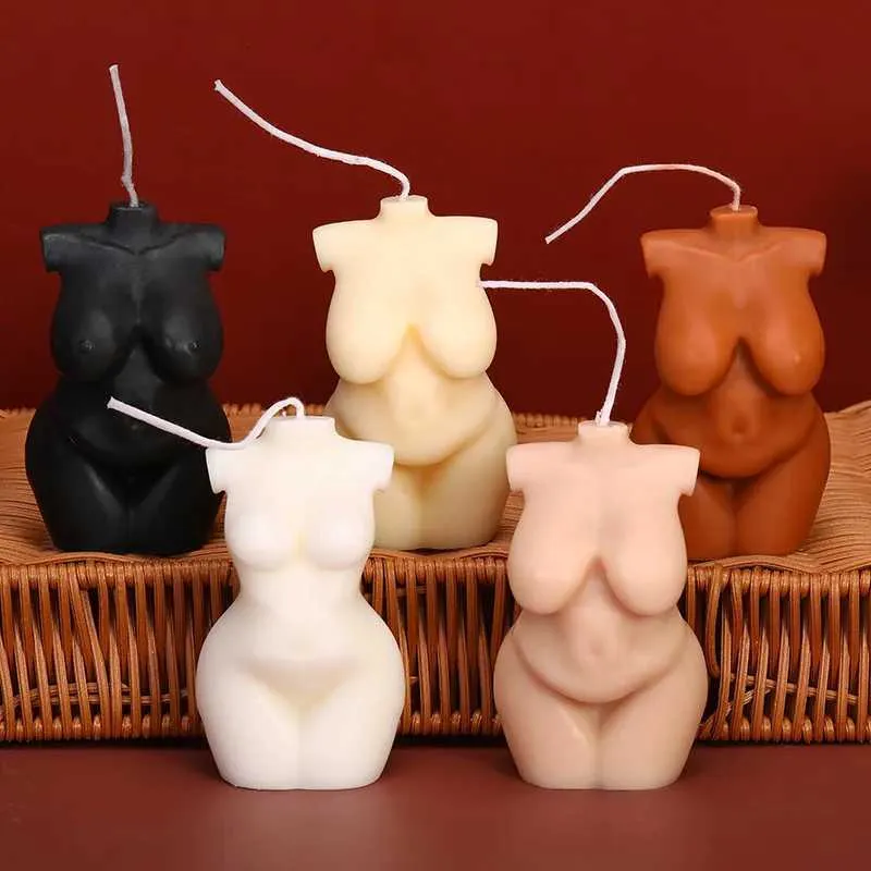 5pcs bougies Ins nue art corps bougies modernes décor de maison moderne bougies forestières figure créative décorative graisse femme corps aromatique bougies