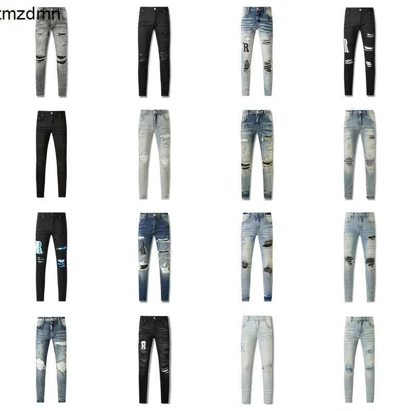 designer maschi jeans puples jean pantaloni per uomini strappati pentagram patchwork per brand brand moto pantalone abbigliamento da uomo magro