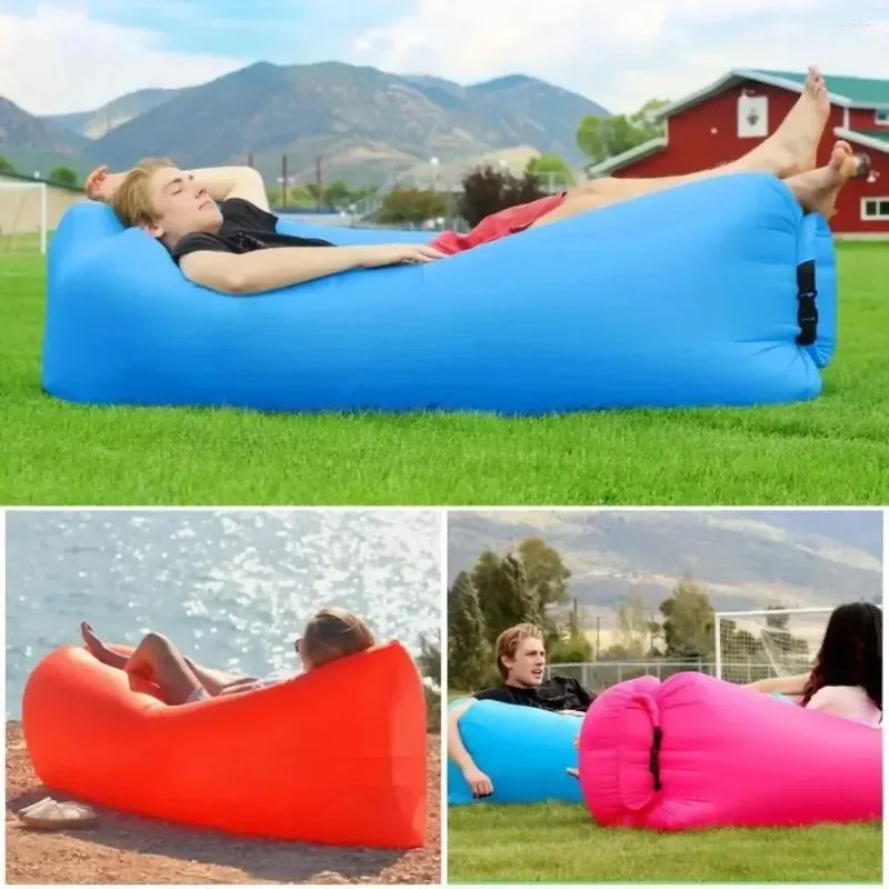 Fournitures de fête Ultra Light Style Sofa paresseux canapé de couchage pliable portable gonflable pour pique-nique de randonnée arrière en plein air