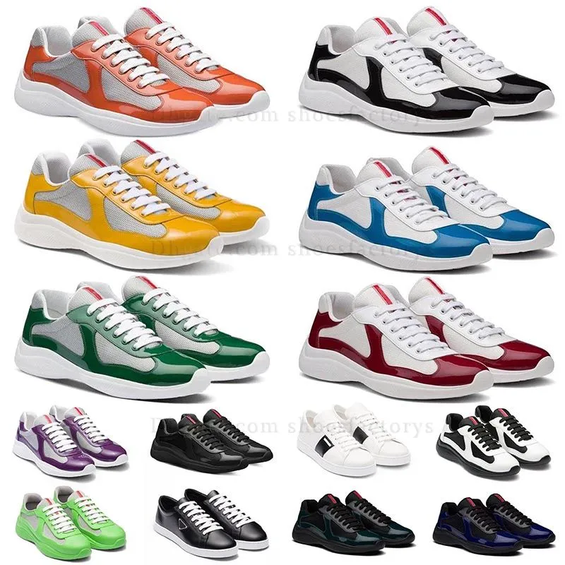 Sneakers High Top Americas Cup Mens Casual Runner Women Sports Sneakers Basso Sneakers Scarpe uomini in gomma in tessuto in pelle in pelle all'ingrosso piatto all'ingrosso F-Fome Trainer EUT38-46