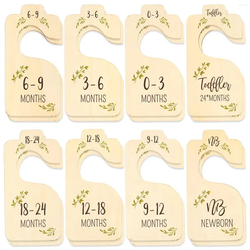 Bed Skirt 16Pcs Baby Closet Dividers Wooden Organizer Exquisite Hanging Separator Reusable Kids Clothes