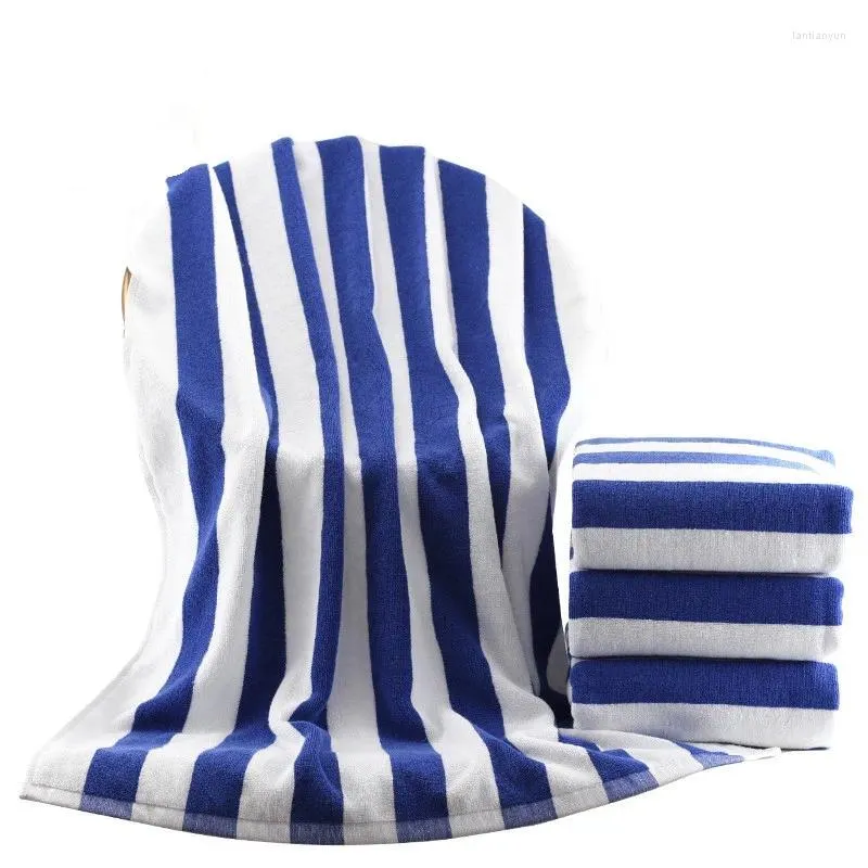 Towel Thicken Large Stripe Cotton Bath Towels For Adults Yarn-dyed Sauna Beauty Pool Swimming Beach Home Shower Bathroom