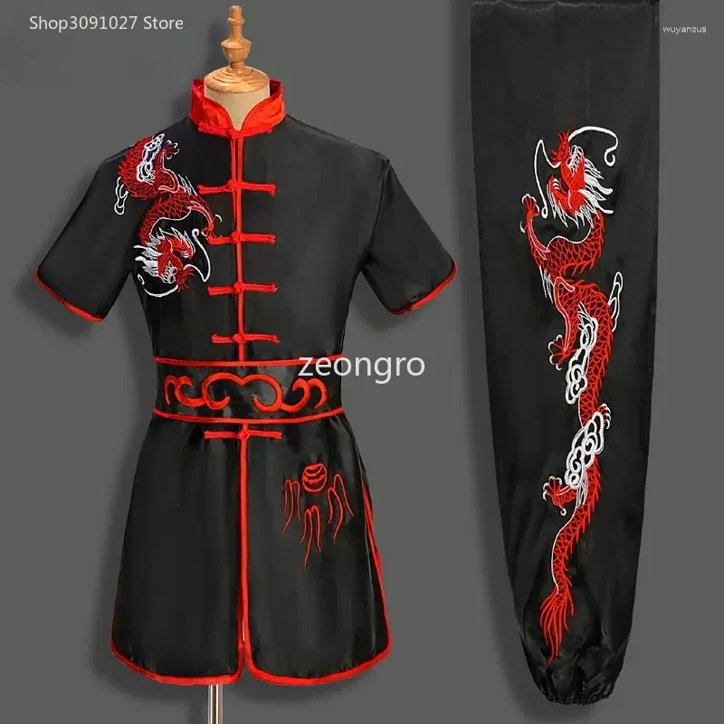 Abbigliamento etnico 2024 Cinsetto cinese Wushu Vestiti di costumi di arti marziali guerrieri