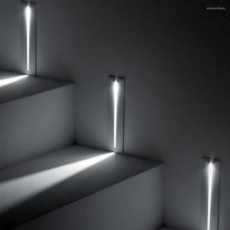 Wandlampe wasserdichte LED -Treppe Licht im Freien Stiefleuchten Aluminium eingebraucht